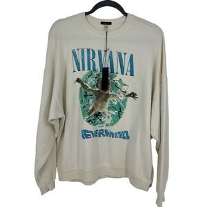 R13 Cream Nirvana Graphic Sweatshirt